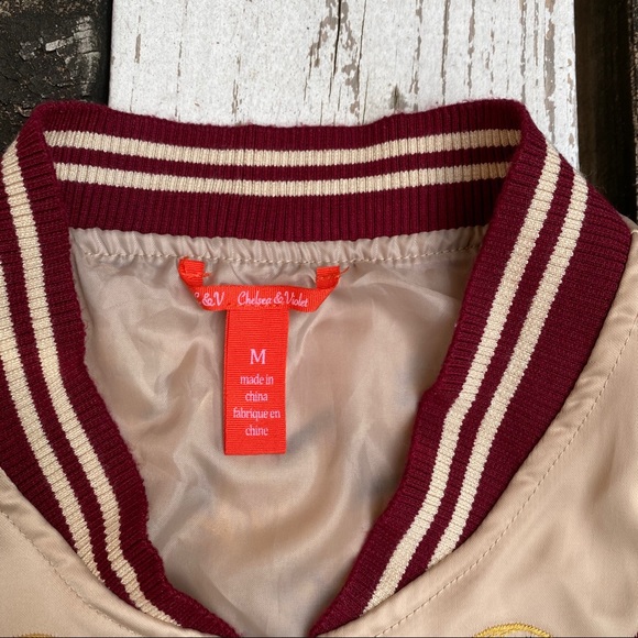 Jrs M Emroidered Bomber Jacket - Picture 7 of 9